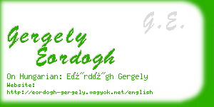 gergely eordogh business card